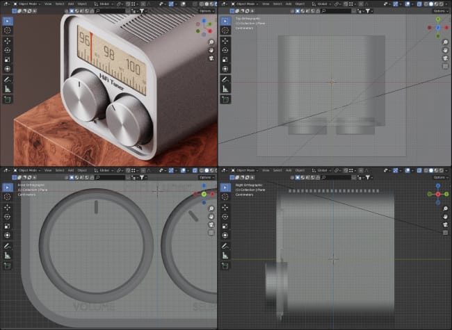WIP of the HiFi Tuner icon in Blender