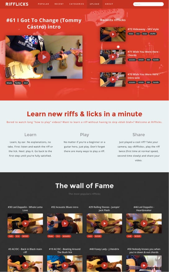 Rifflicks homepage