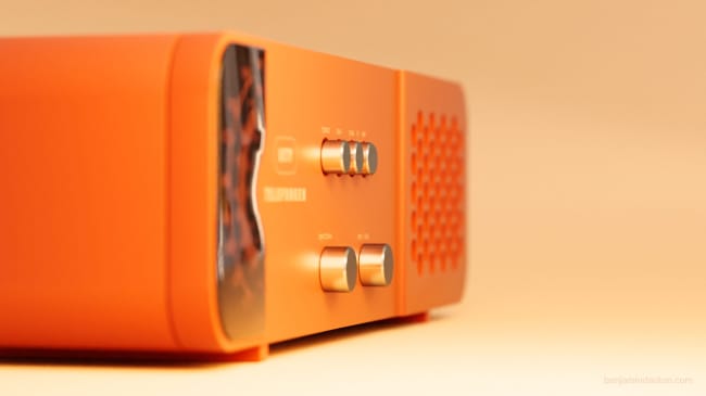 Kitty vintage radio by Telekunken, rendered in Blender