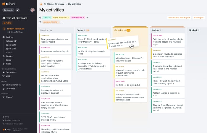 Tuleap kanban